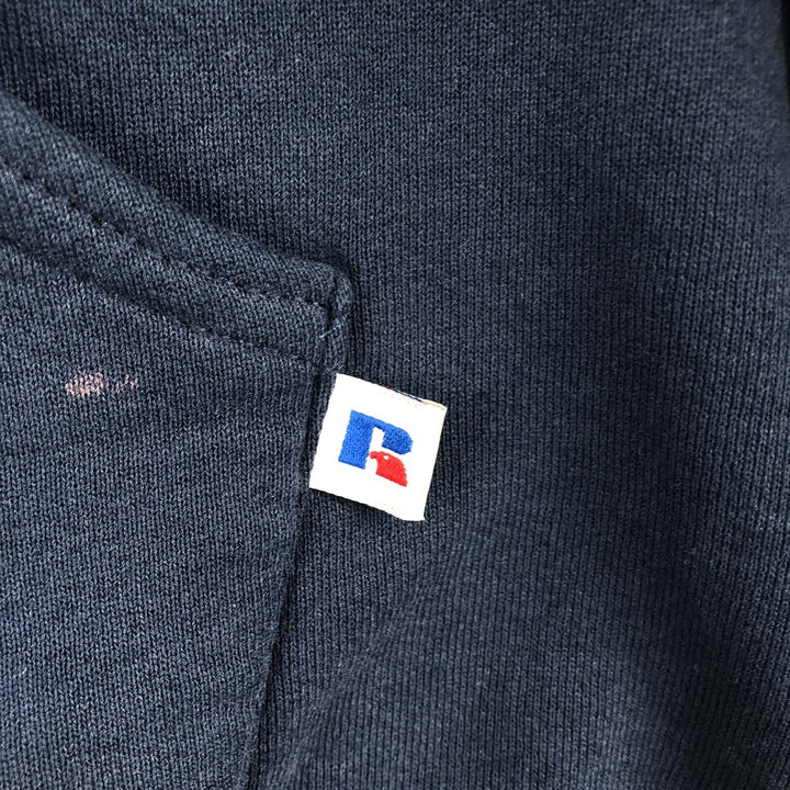 90'S Russell sweatshirt pullover hoodie, men's size L, vintage cotton navy blue type Vintage Second Hand