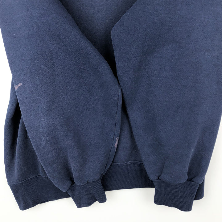 90'S Russell sweatshirt pullover hoodie, men's size L, vintage cotton navy blue type Vintage Second Hand
