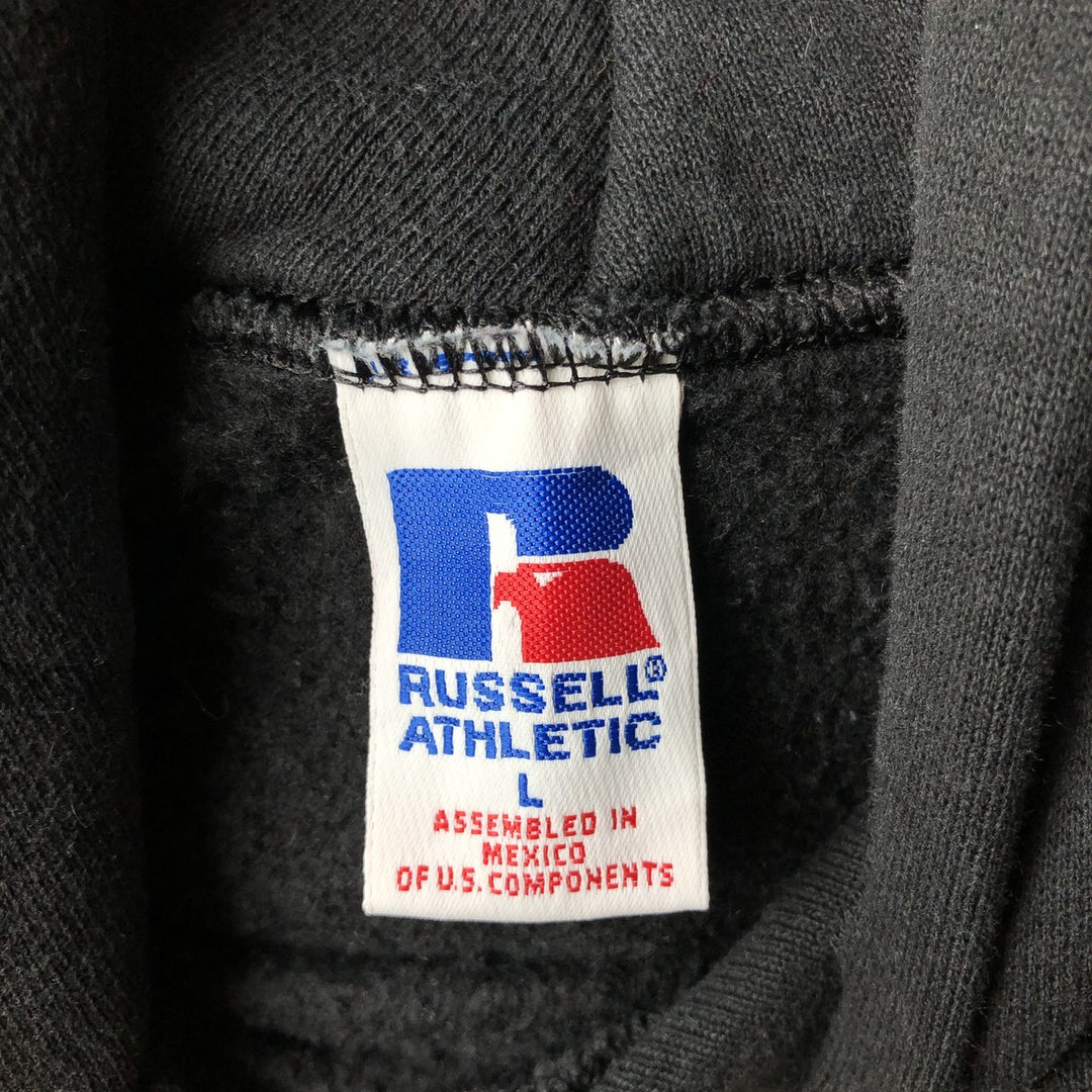 80s-90'S Russell sweatshirt pullover hoodie, men's size L equivalent, vintage. cotton black type Vintage Second Hand