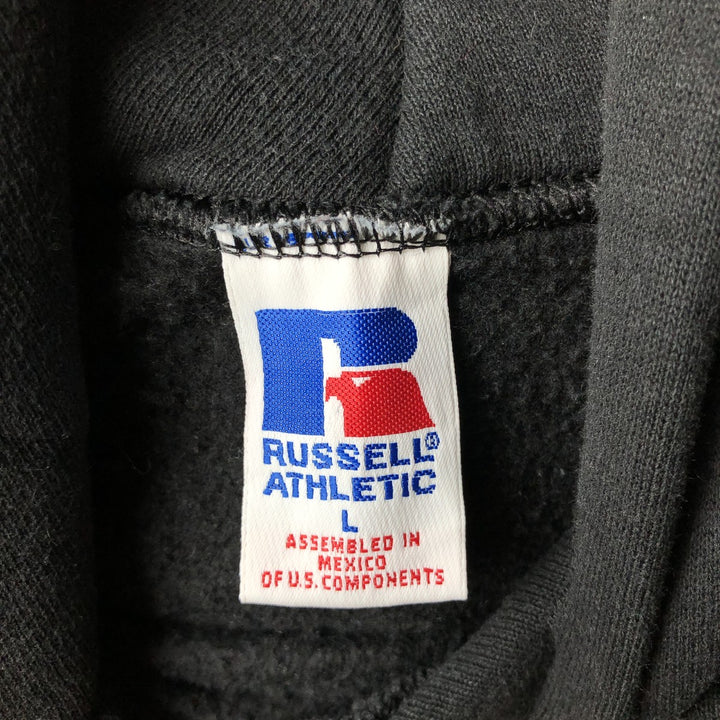 80s-90'S Russell sweatshirt pullover hoodie, men's size L equivalent, vintage. cotton black type Vintage Second Hand