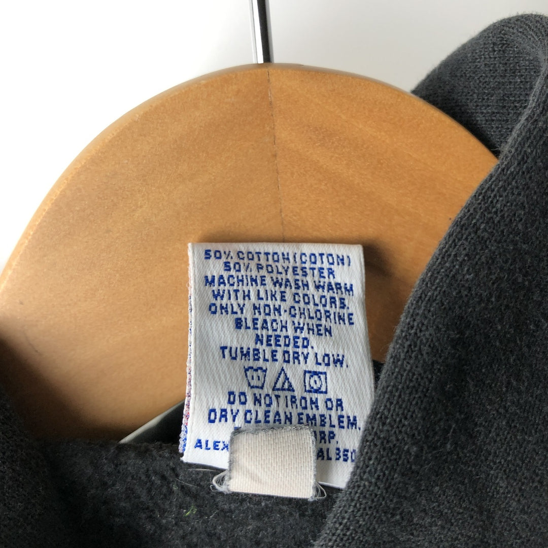 80s-90'S Russell sweatshirt pullover hoodie, men's size L equivalent, vintage. cotton black type Vintage Second Hand