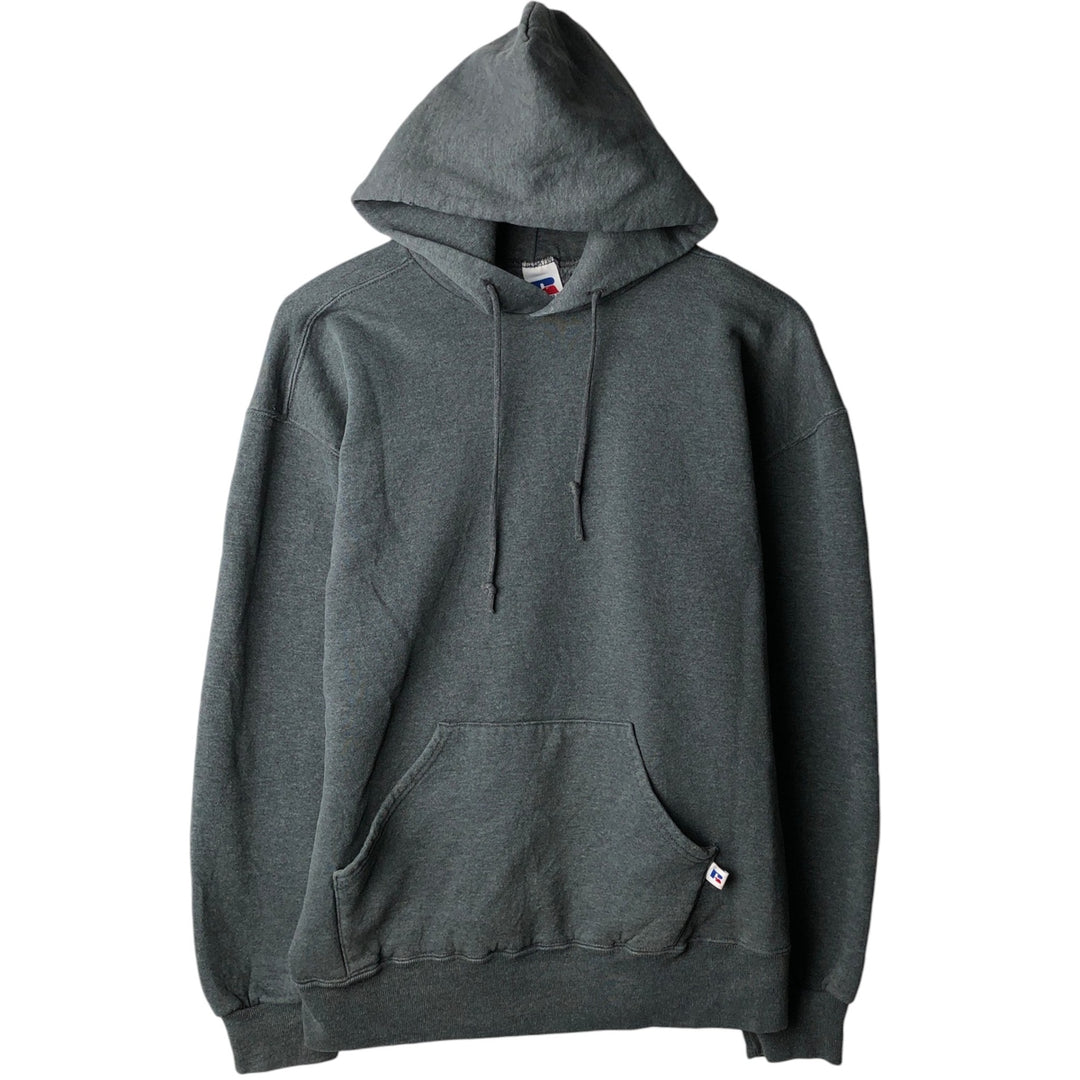 80s-90'S Russell sweatshirt pullover hoodie, men's size L equivalent, vintage. cotton gray type Vintage Second Hand
