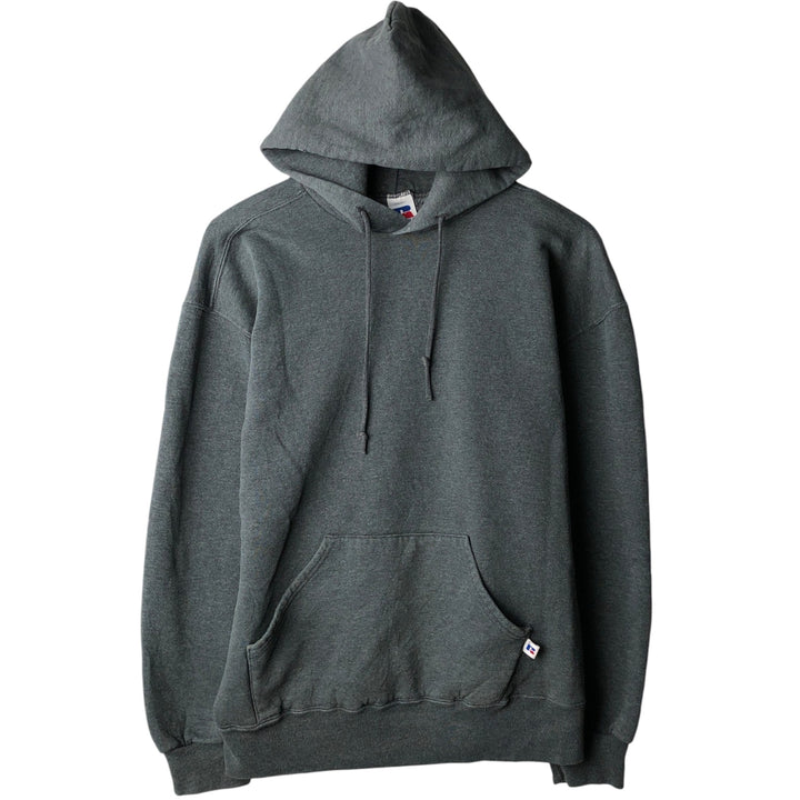 80s-90'S Russell sweatshirt pullover hoodie, men's size L equivalent, vintage. cotton gray type Vintage Second Hand