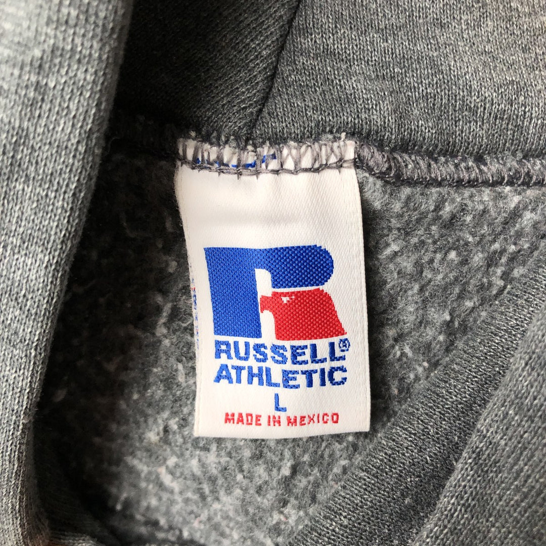 80s-90'S Russell sweatshirt pullover hoodie, men's size L equivalent, vintage. cotton gray type Vintage Second Hand
