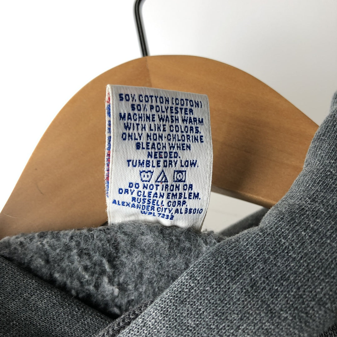 80s-90'S Russell sweatshirt pullover hoodie, men's size L equivalent, vintage. cotton gray type Vintage Second Hand