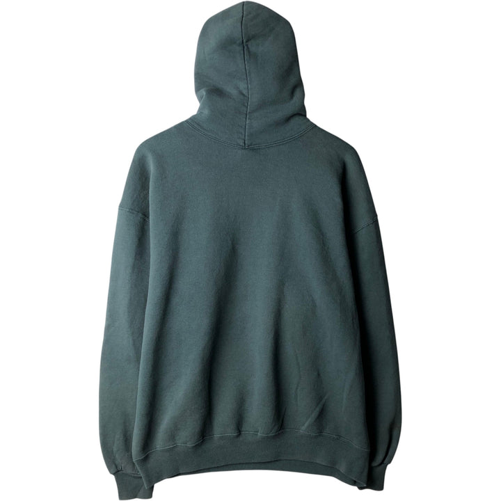 80s-90'S Russell sweatshirt pullover hoodie, made in USA, men's size XL equivalent, vintage. cotton Green type dark green Vintage Second Hand