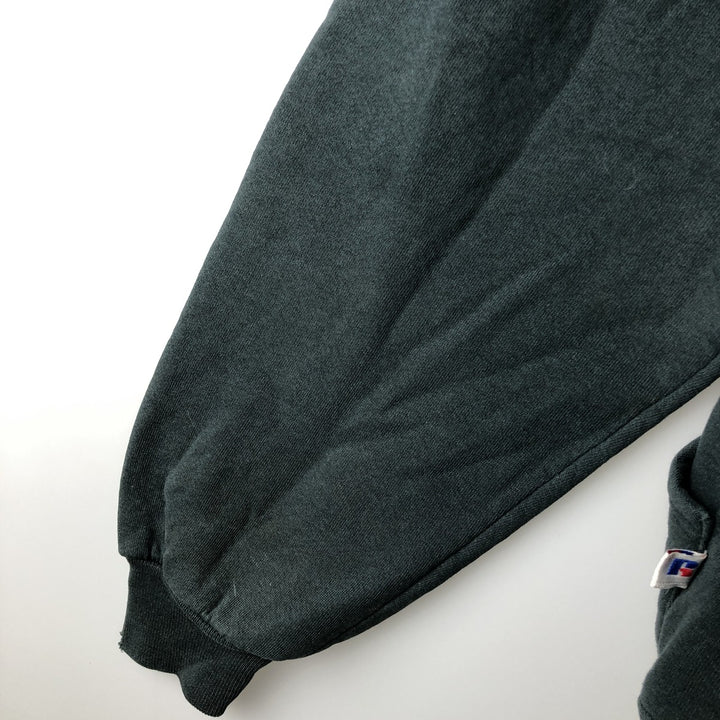 80s-90'S Russell sweatshirt pullover hoodie, made in USA, men's size XL equivalent, vintage. cotton Green type dark green Vintage Second Hand