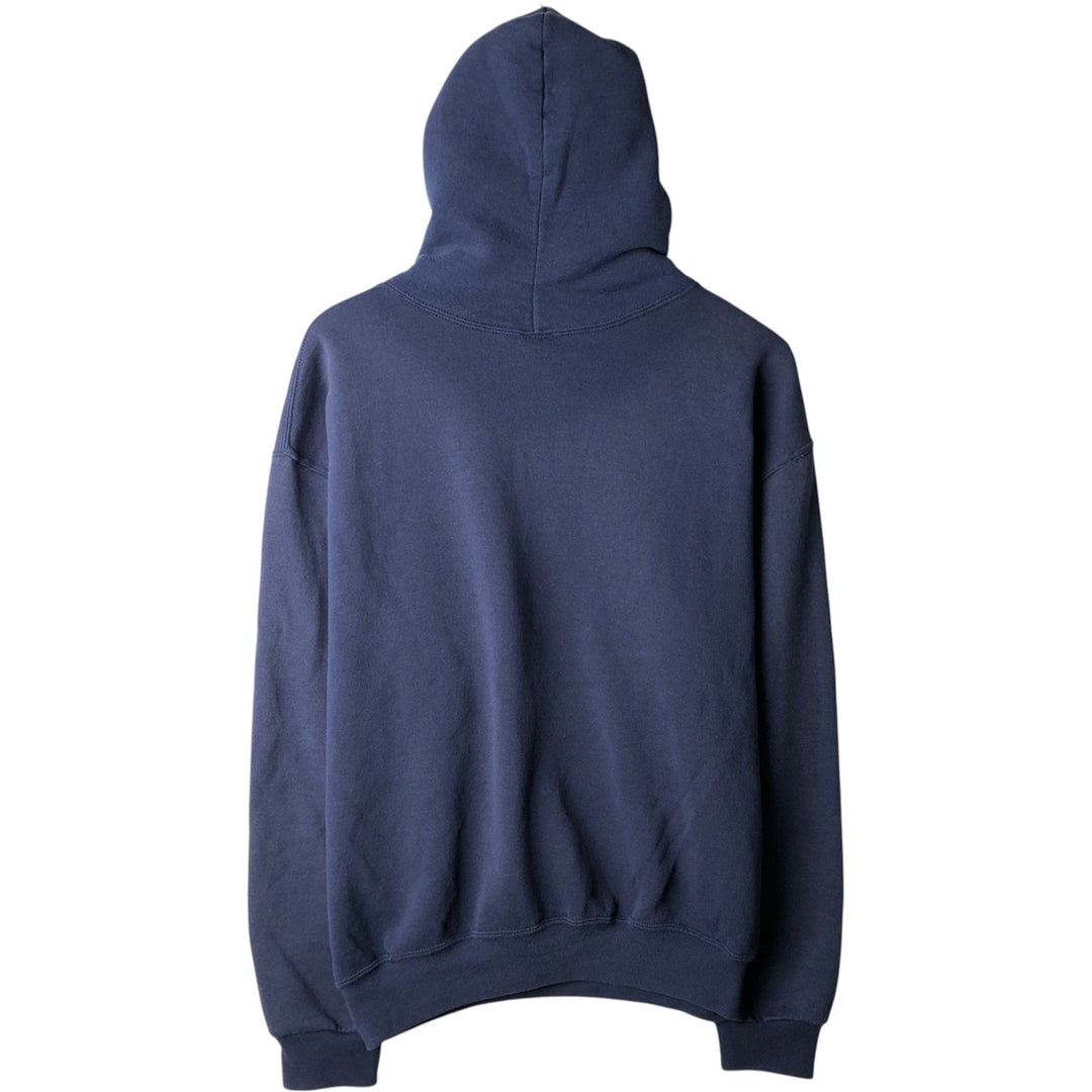 80s-90'S Russell sweatshirt pullover hoodie, men's size M equivalent, vintage. cotton navy blue type Vintage Second Hand
