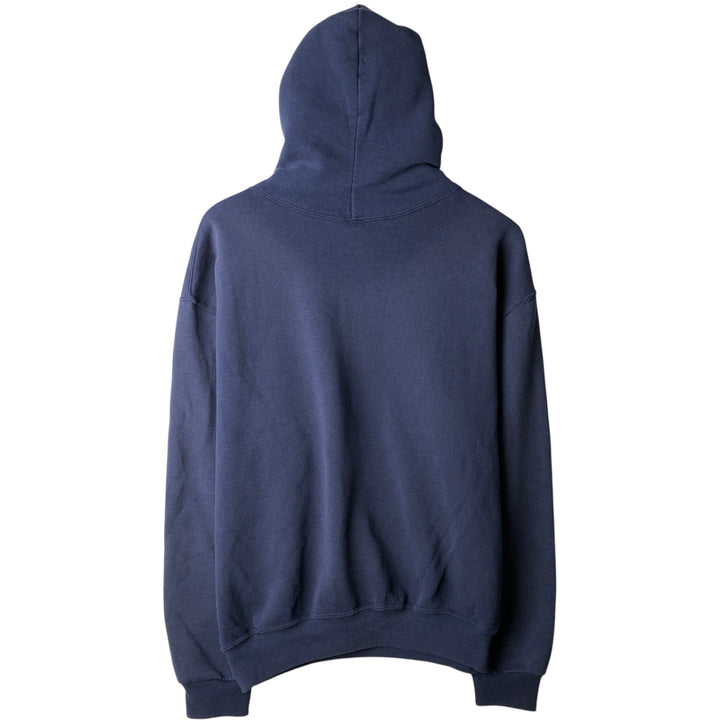 80s-90'S Russell sweatshirt pullover hoodie, men's size M equivalent, vintage. cotton navy blue type Vintage Second Hand