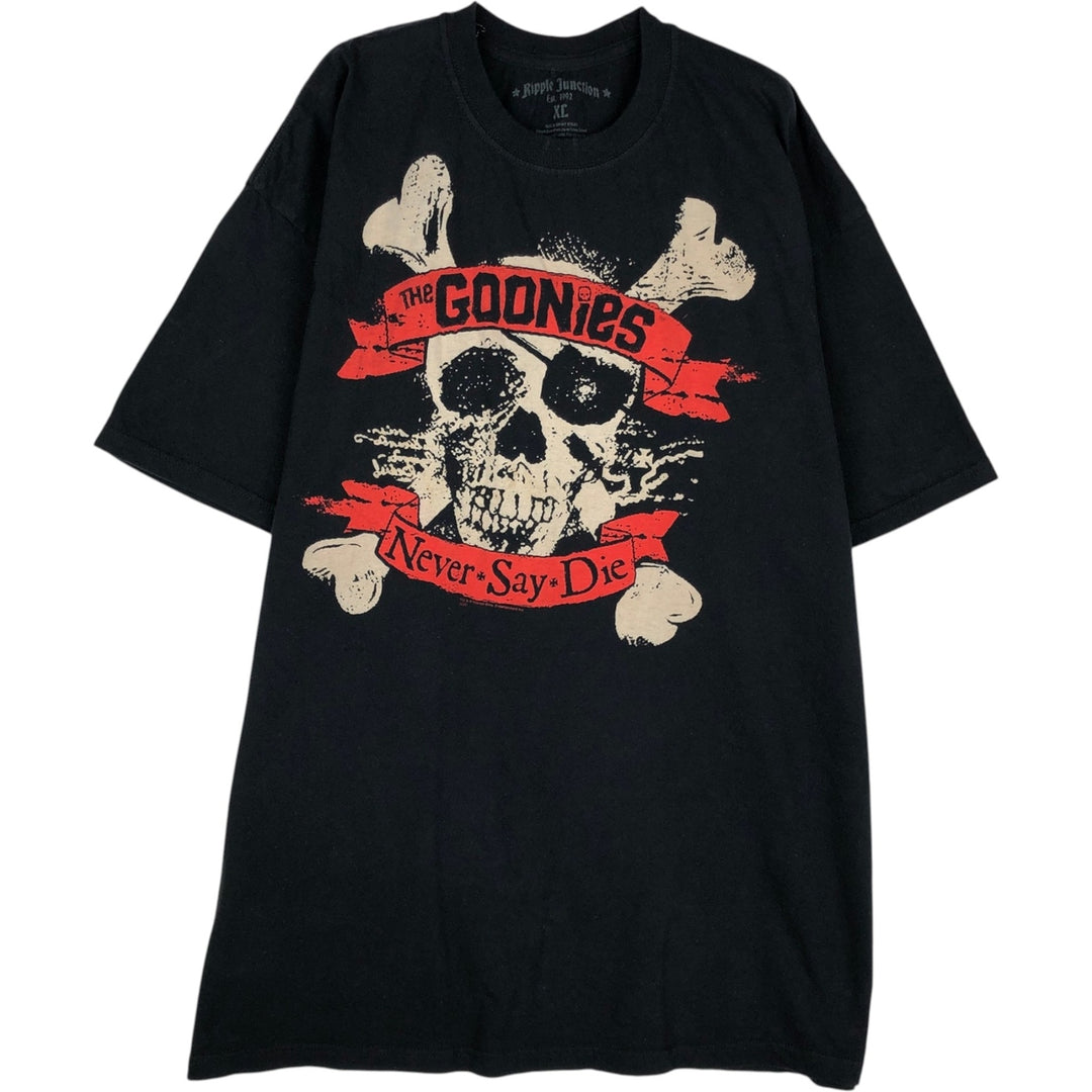 Ripple Junction THE GOONIES Skull Pattern Movie T-Shirt (Men's XL equivalent) cotton black type Vintage Second Hand