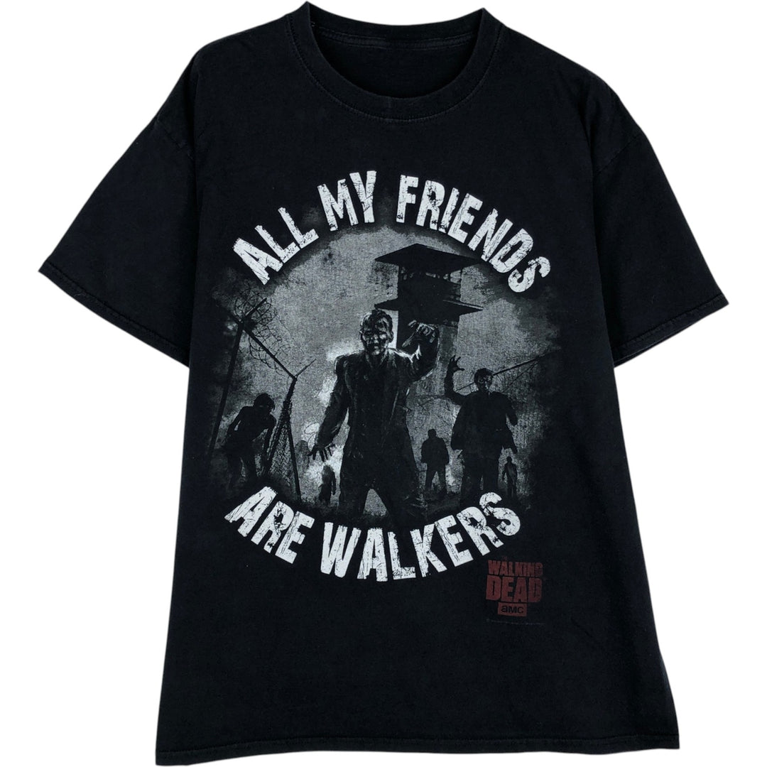 THE WALKING DEAD The Walking Dead Movie T-shirt Men's M size unclear black type Vintage Second Hand