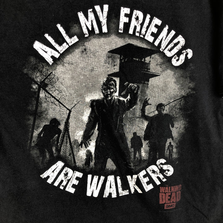 THE WALKING DEAD The Walking Dead Movie T-shirt Men's M size unclear black type Vintage Second Hand