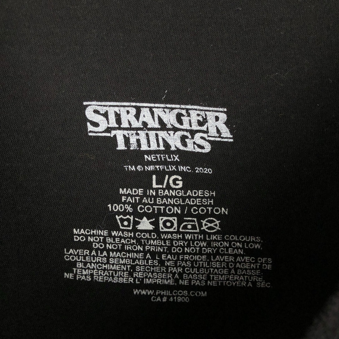 STRANGER THINGS Season 3 Movie T-Shirt (Men's Size L) cotton black type Vintage Second Hand