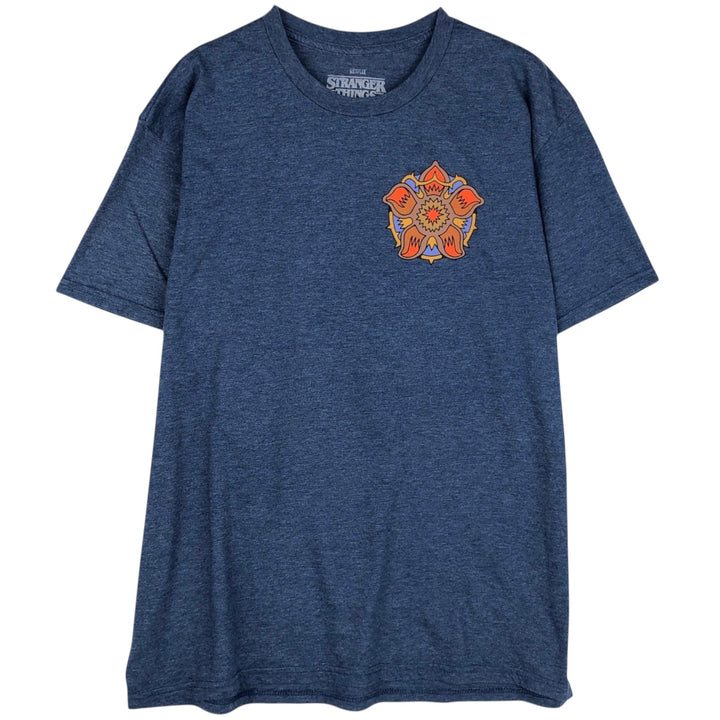STRANGER THINGS Stranger Things Movie T-shirt Men's L size cotton navy blue type Vintage Second Hand