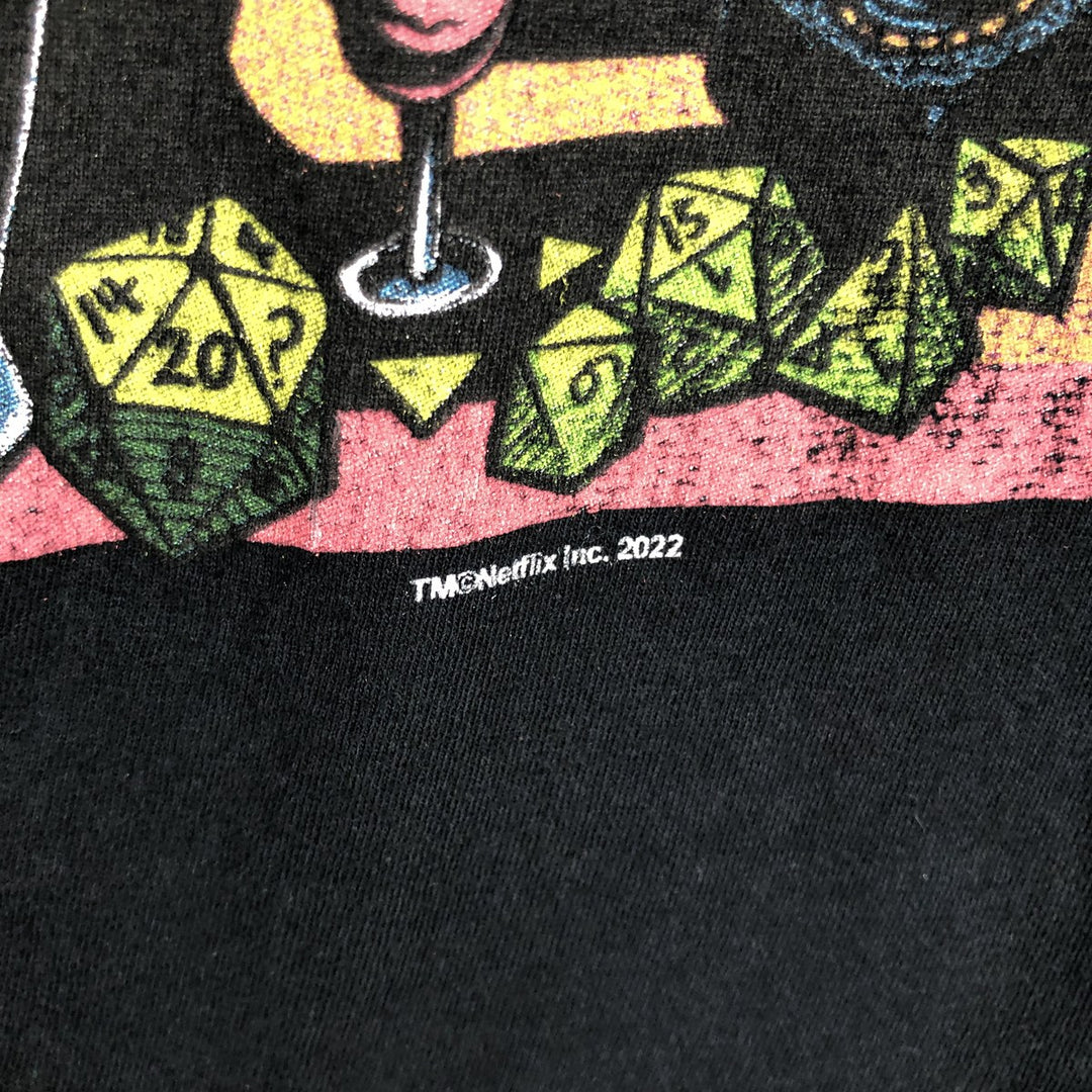 STRANGER THINGS Stranger Things Movie T-shirt Men's M size cotton black type Vintage Second Hand
