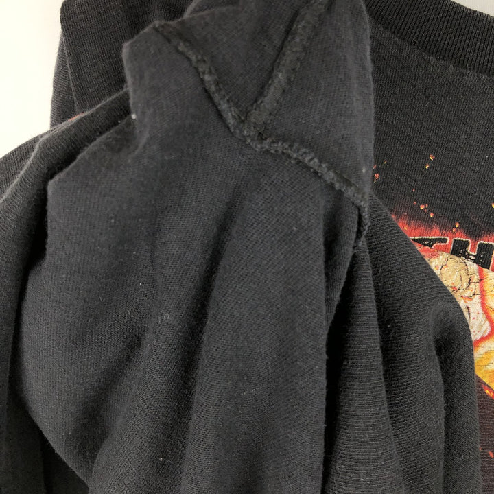 THE WALKING DEAD Fire Pattern Movie T-Shirt (Men's Size S) unclear black type Vintage Second Hand