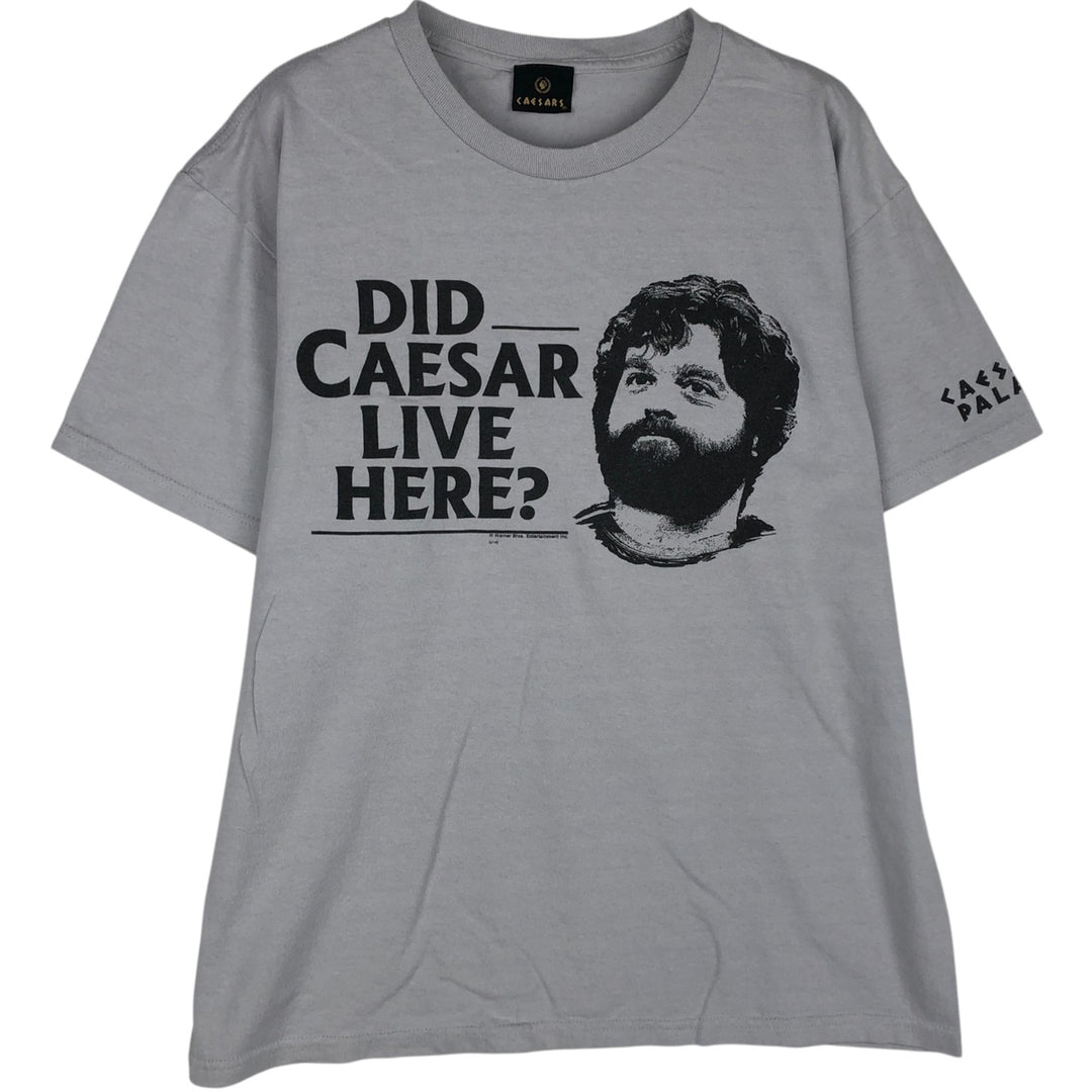 CAESARS The Hangover Movie T-Shirt (Men's Size M) unclear gray type Vintage Second Hand