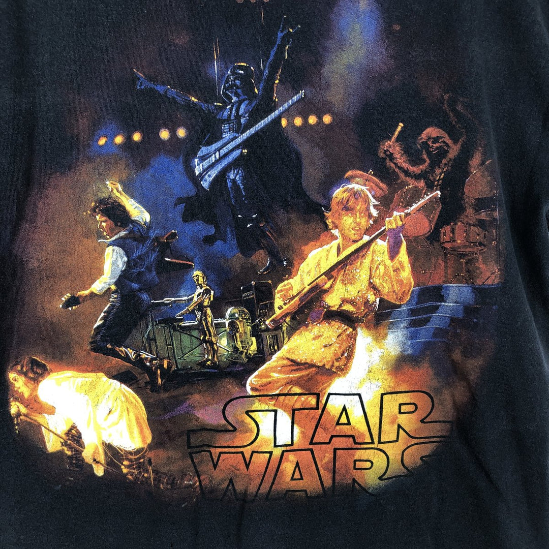 2000'S STAR WARS movie t-shirt, men's size M (approx.) unclear black type Vintage Second Hand