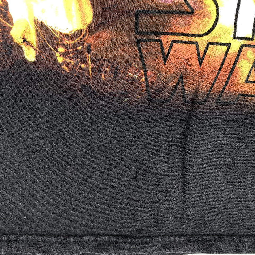 2000'S STAR WARS movie t-shirt, men's size M (approx.) unclear black type Vintage Second Hand