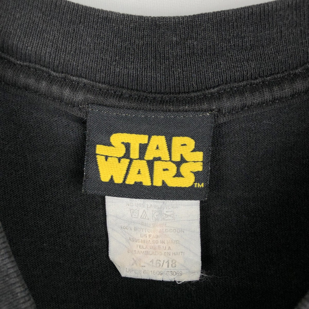 STAR WARS Darth Vader Movie T-shirt Men's XL size cotton black type Vintage Second Hand