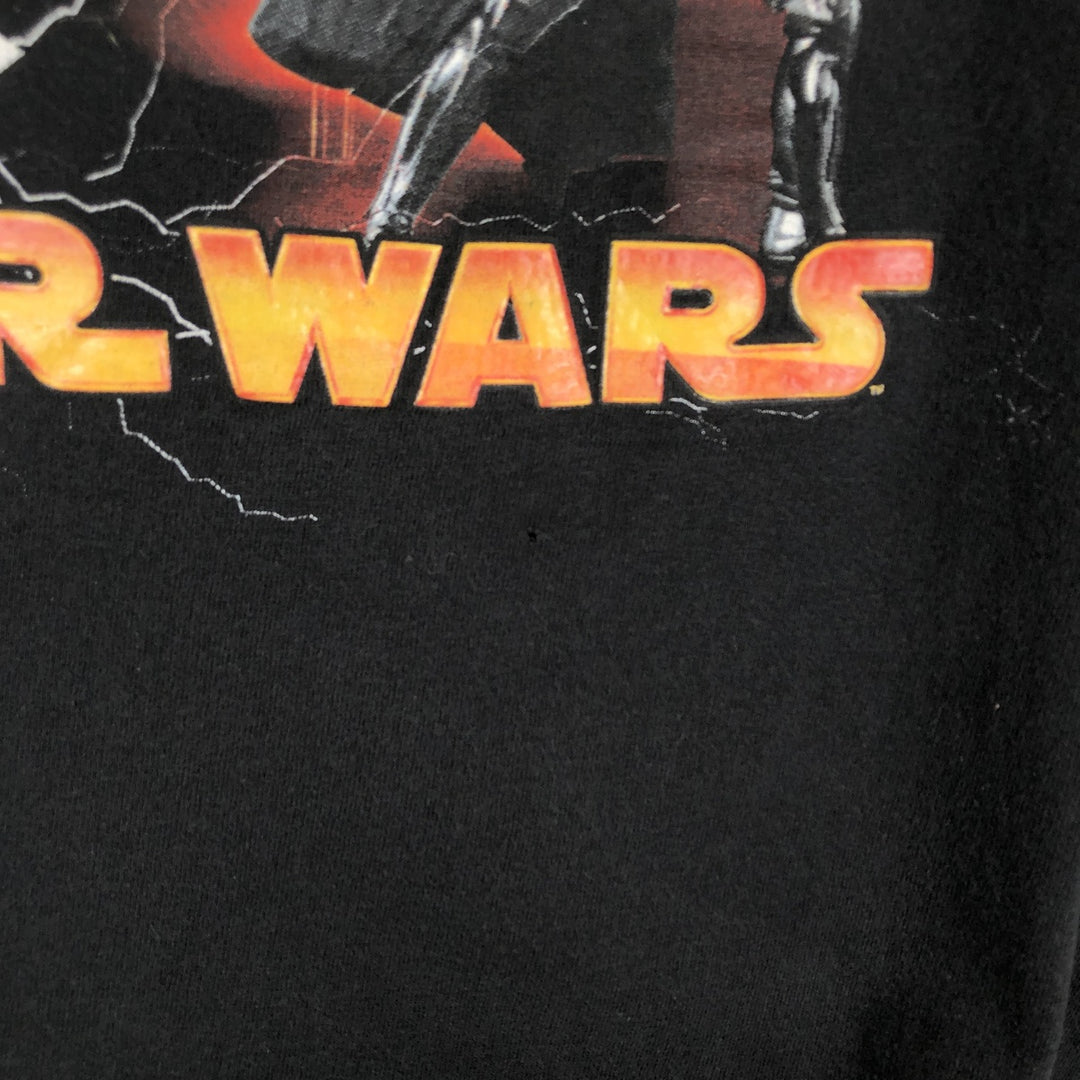 STAR WARS Darth Vader Movie T-shirt Men's XL size cotton black type Vintage Second Hand