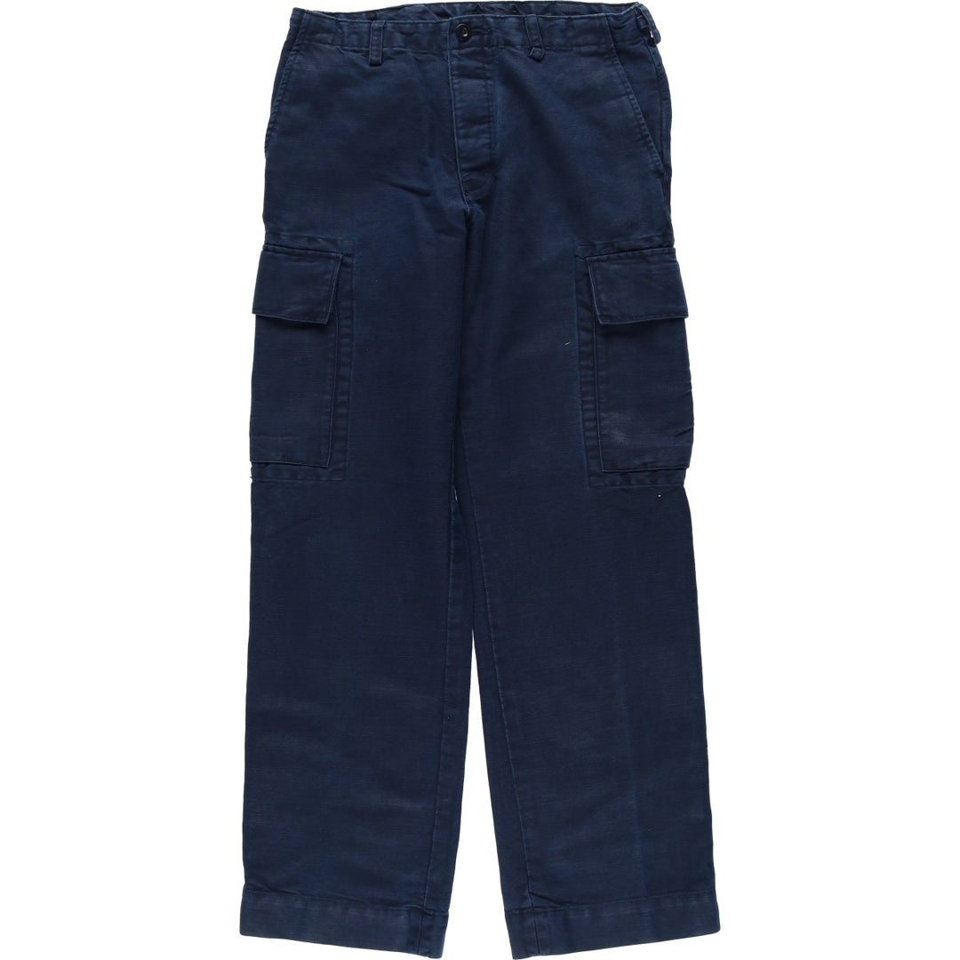 Banana Republic military cargo pants, men's size W30 (approx.) linen navy blue type Vintage Second Hand