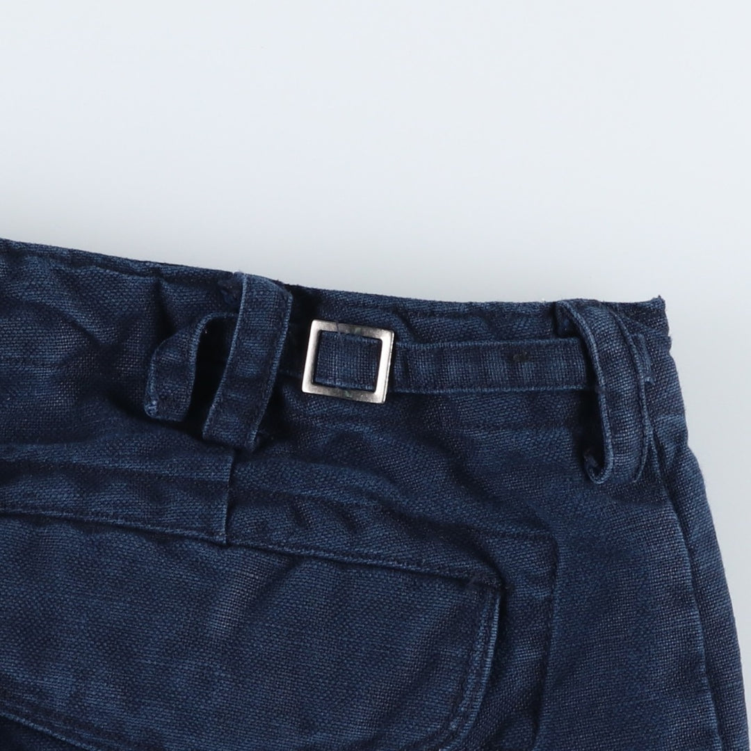 Banana Republic military cargo pants, men's size W30 (approx.) linen navy blue type Vintage Second Hand