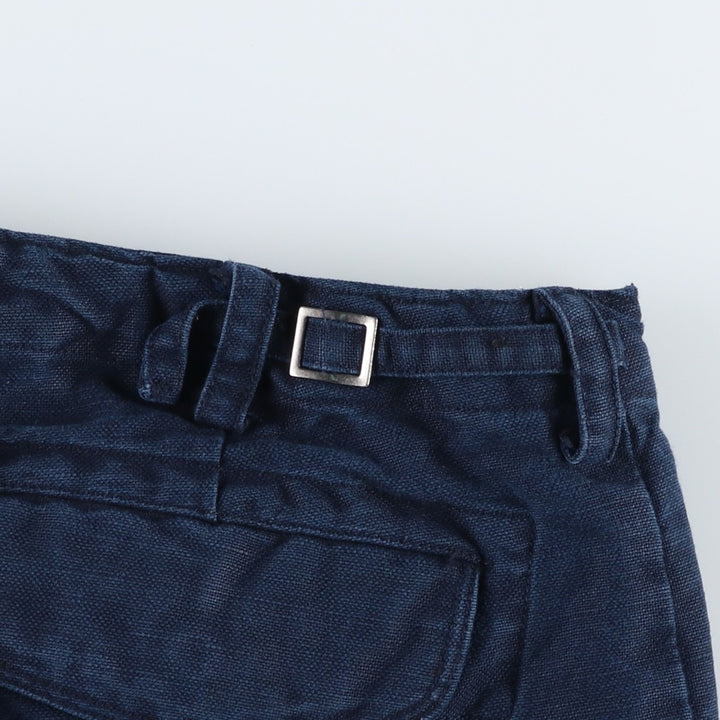 Banana Republic military cargo pants, men's size W30 (approx.) linen navy blue type Vintage Second Hand