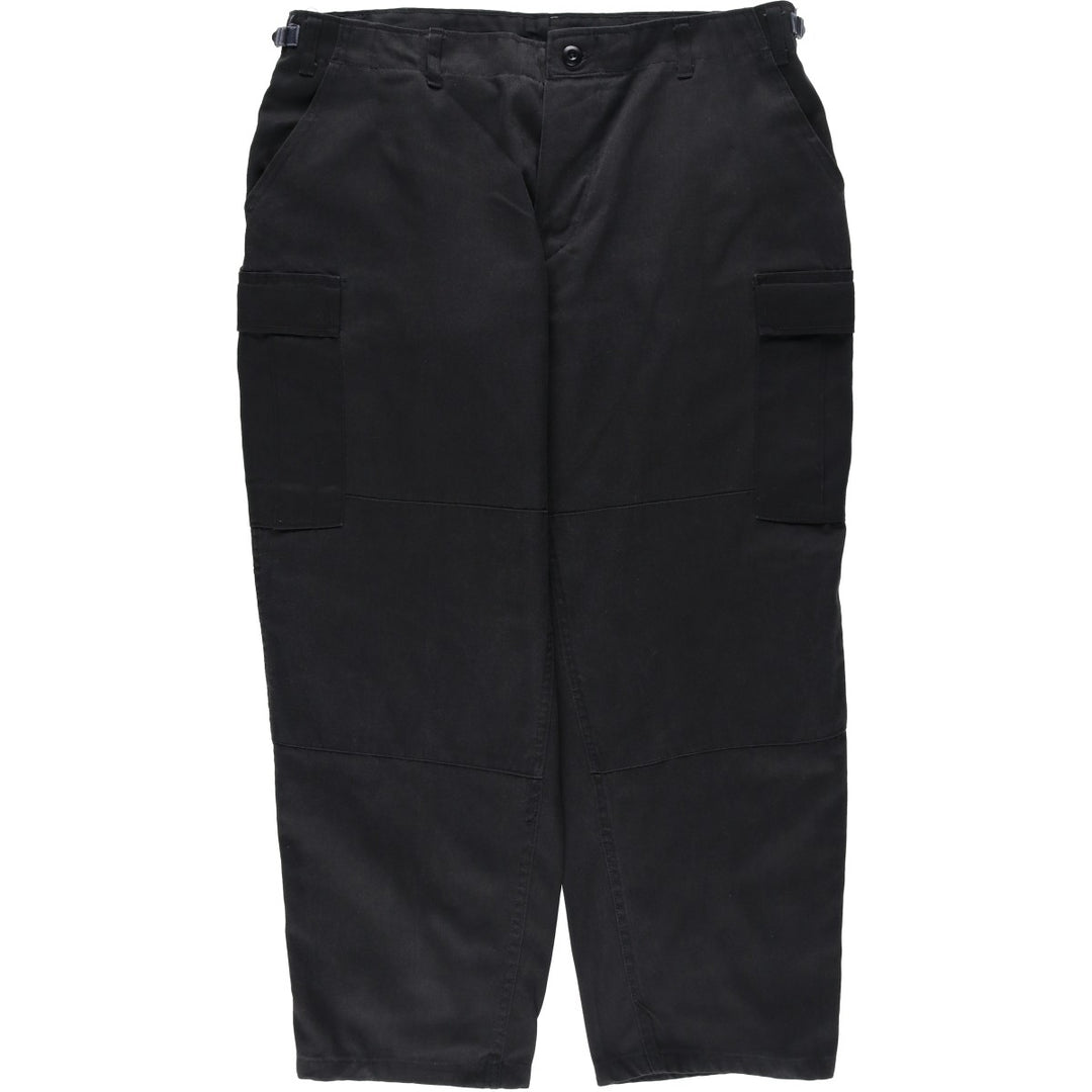 Civilian-made military cargo pants/combat pants, made in the USA, men's size W40 equivalent. polyester black type Vintage Second Hand