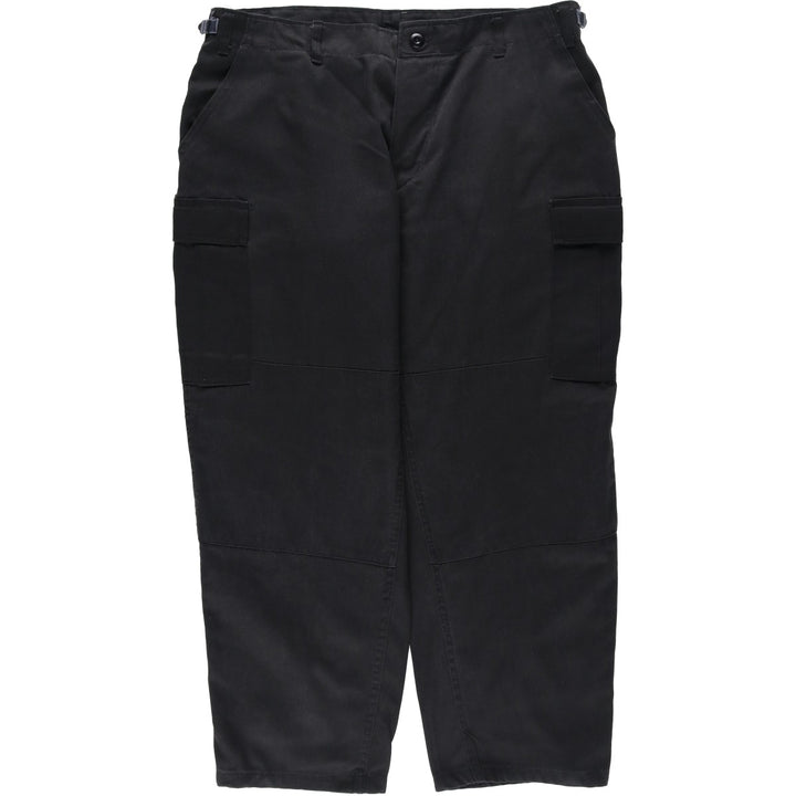Civilian-made military cargo pants/combat pants, made in the USA, men's size W40 equivalent. polyester black type Vintage Second Hand