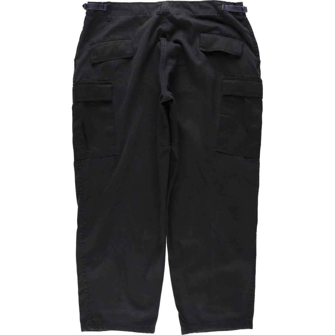 Civilian-made military cargo pants/combat pants, made in the USA, men's size W40 equivalent. polyester black type Vintage Second Hand