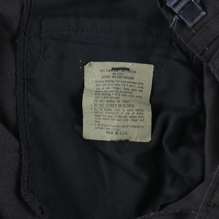 Civilian-made military cargo pants/combat pants, made in the USA, men's size W40 equivalent. polyester black type Vintage Second Hand