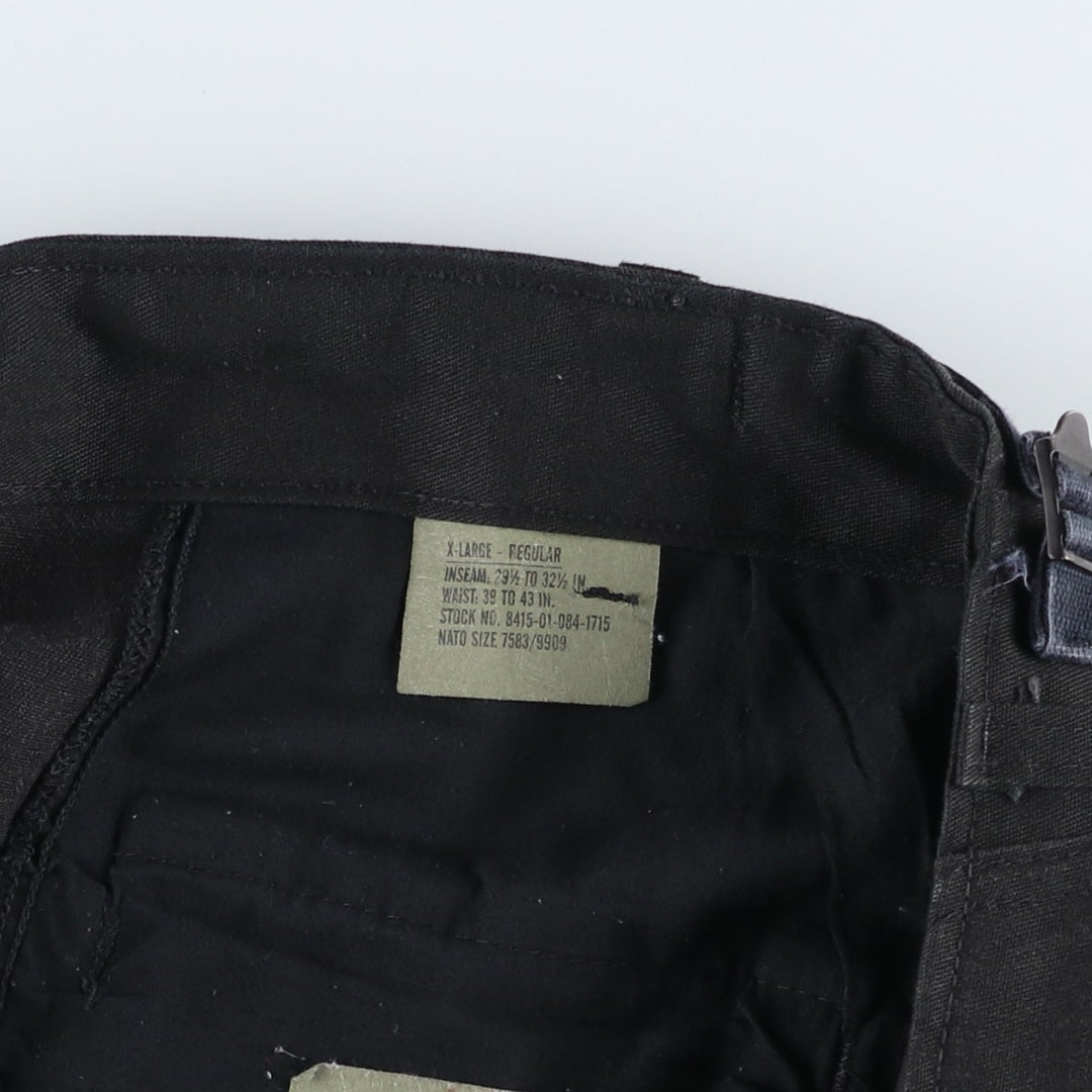 Civilian-made military cargo pants/combat pants, made in the USA, men's size W40 equivalent. polyester black type Vintage Second Hand