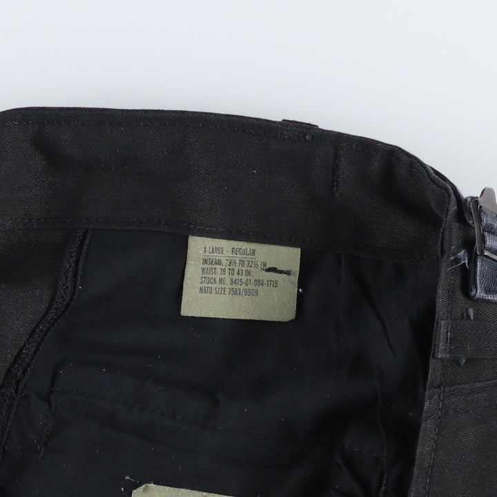Civilian-made military cargo pants/combat pants, made in the USA, men's size W40 equivalent. polyester black type Vintage Second Hand