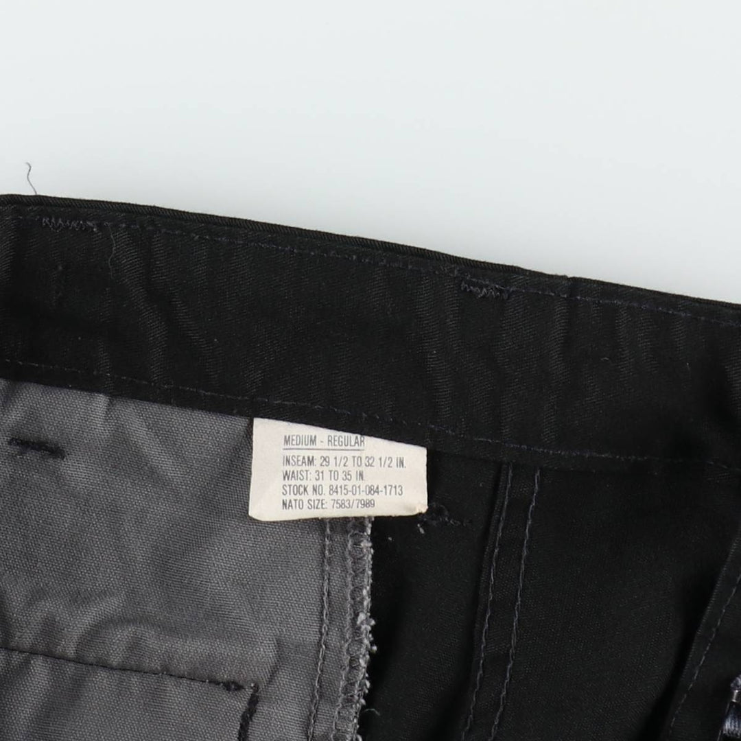 Civilian Military Cargo Pants, Made in USA, Medium-Regular, Men's Size 34 (equivalent) cotton black type Vintage Second Hand