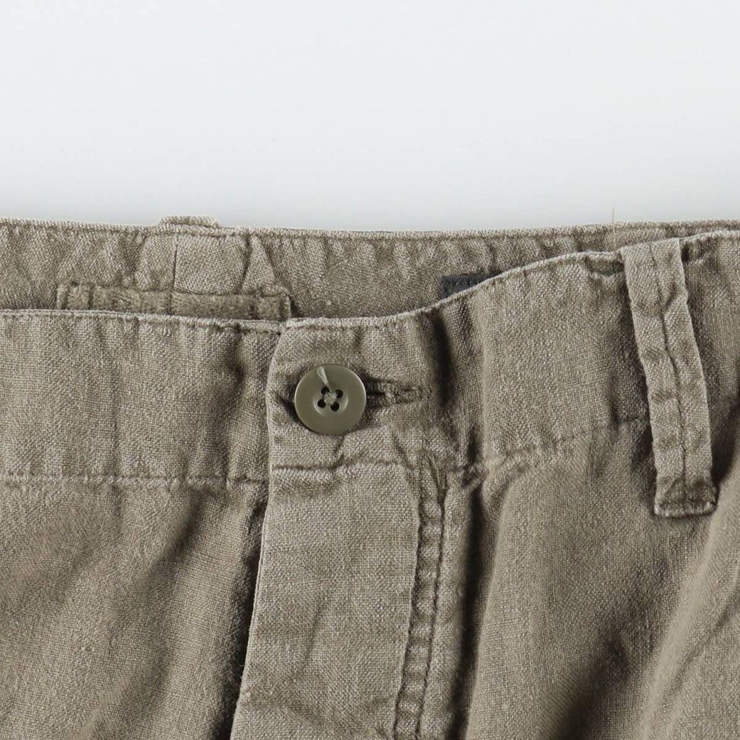 Banana Republic military cargo pants, men's size W36 (approx.) linen Khaki type Vintage Second Hand