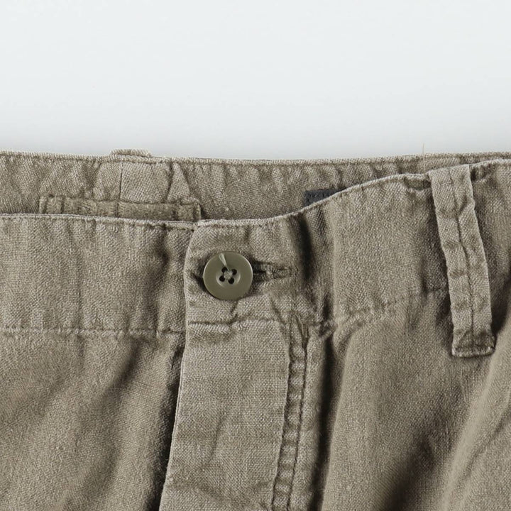 Banana Republic military cargo pants, men's size W36 (approx.) linen Khaki type Vintage Second Hand