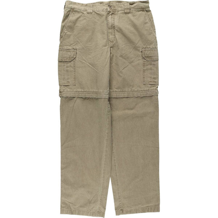 90s-00'S LLBean 2-Way Military Cargo Pants, Men's W36 (approx.) cotton Khaki type Vintage Second Hand