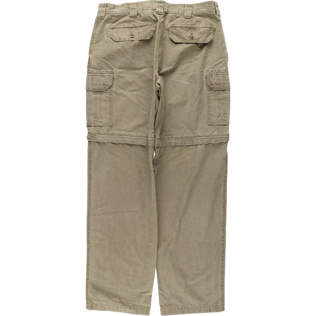 90s-00'S LLBean 2-Way Military Cargo Pants, Men's W36 (approx.) cotton Khaki type Vintage Second Hand