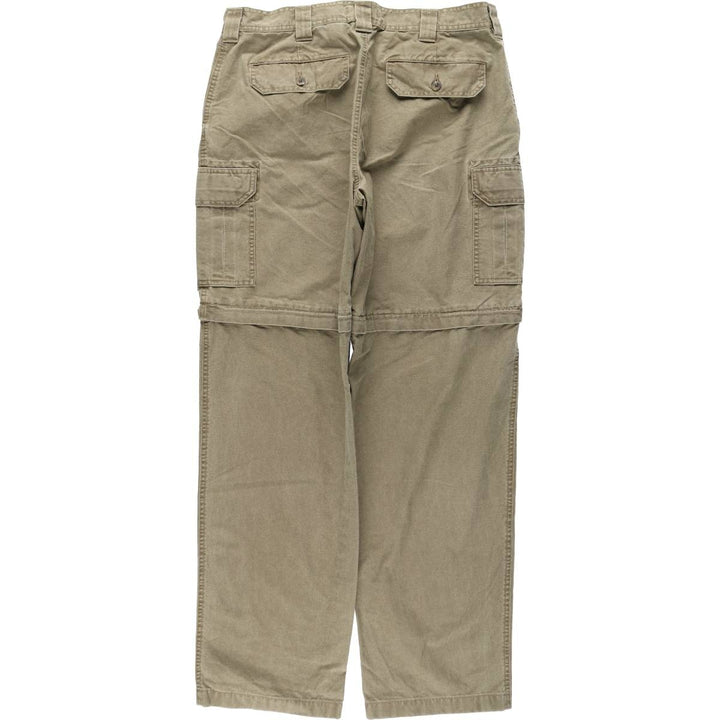 90s-00'S LLBean 2-Way Military Cargo Pants, Men's W36 (approx.) cotton Khaki type Vintage Second Hand