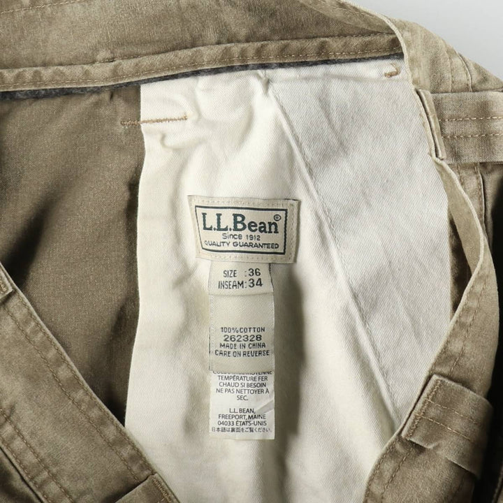 90s-00'S LLBean 2-Way Military Cargo Pants, Men's W36 (approx.) cotton Khaki type Vintage Second Hand