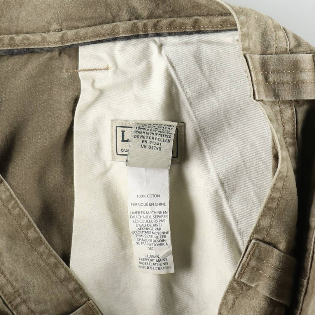 90s-00'S LLBean 2-Way Military Cargo Pants, Men's W36 (approx.) cotton Khaki type Vintage Second Hand