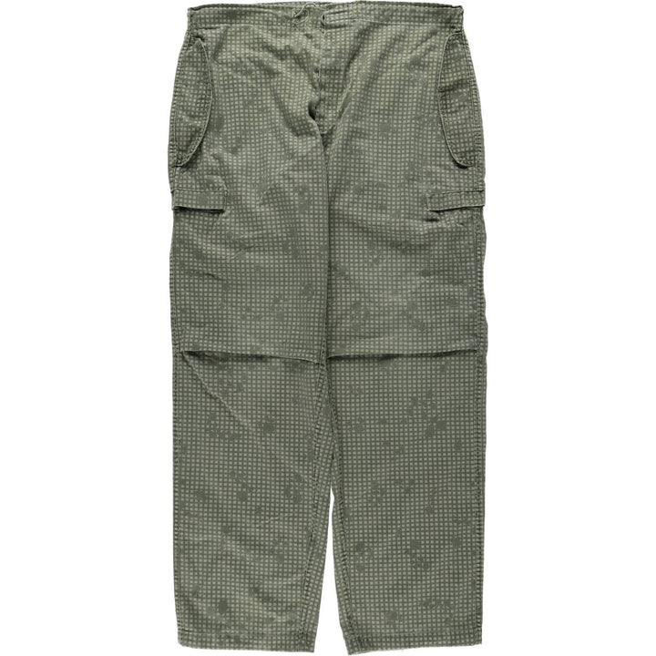 Camouflage Night Desert Camo Military Overpants, Made in USA, Medium-Long (Men's Size M equivalent), Vintage. cotton Khaki type Vintage Second Hand