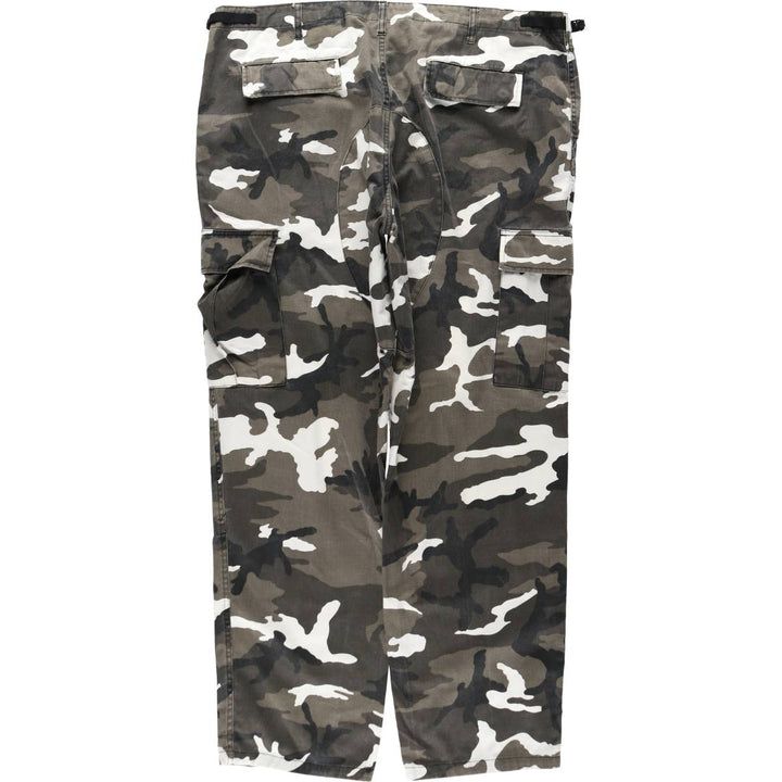 Large Size Civilian Camouflage Pattern Military Cargo Pants/Combat Pants Men's W44 Equivalent cotton gray type Vintage Second Hand