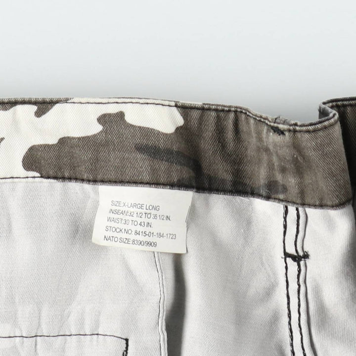 Large Size Civilian Camouflage Pattern Military Cargo Pants/Combat Pants Men's W44 Equivalent cotton gray type Vintage Second Hand