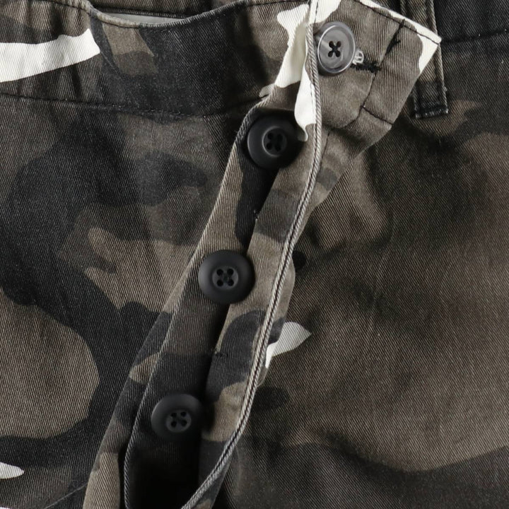 Large Size Civilian Camouflage Pattern Military Cargo Pants/Combat Pants Men's W44 Equivalent cotton gray type Vintage Second Hand