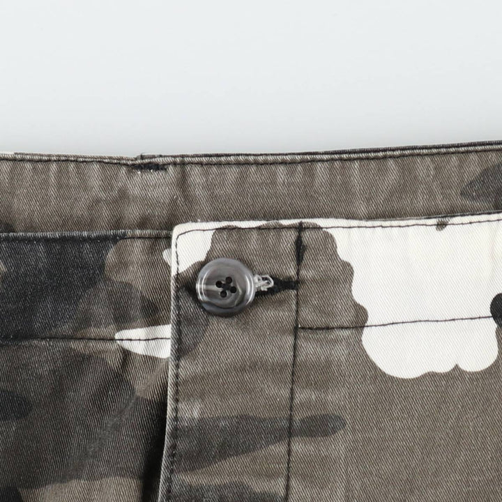 Large Size Civilian Camouflage Pattern Military Cargo Pants/Combat Pants Men's W44 Equivalent cotton gray type Vintage Second Hand