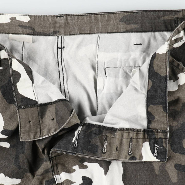 Large Size Civilian Camouflage Pattern Military Cargo Pants/Combat Pants Men's W44 Equivalent cotton gray type Vintage Second Hand