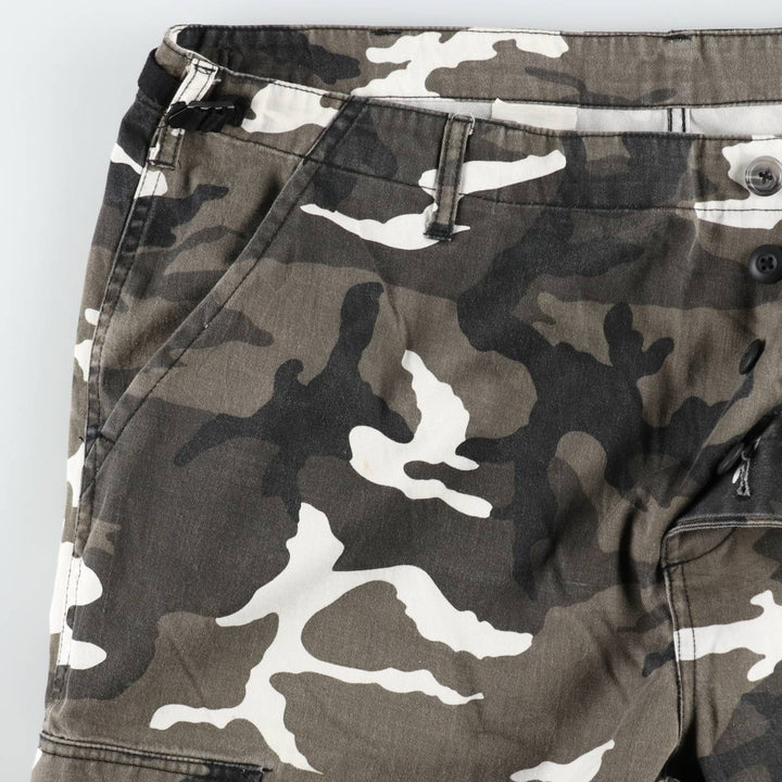 Large Size Civilian Camouflage Pattern Military Cargo Pants/Combat Pants Men's W44 Equivalent cotton gray type Vintage Second Hand