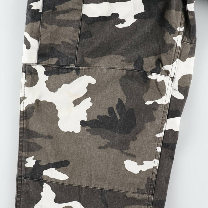Large Size Civilian Camouflage Pattern Military Cargo Pants/Combat Pants Men's W44 Equivalent cotton gray type Vintage Second Hand